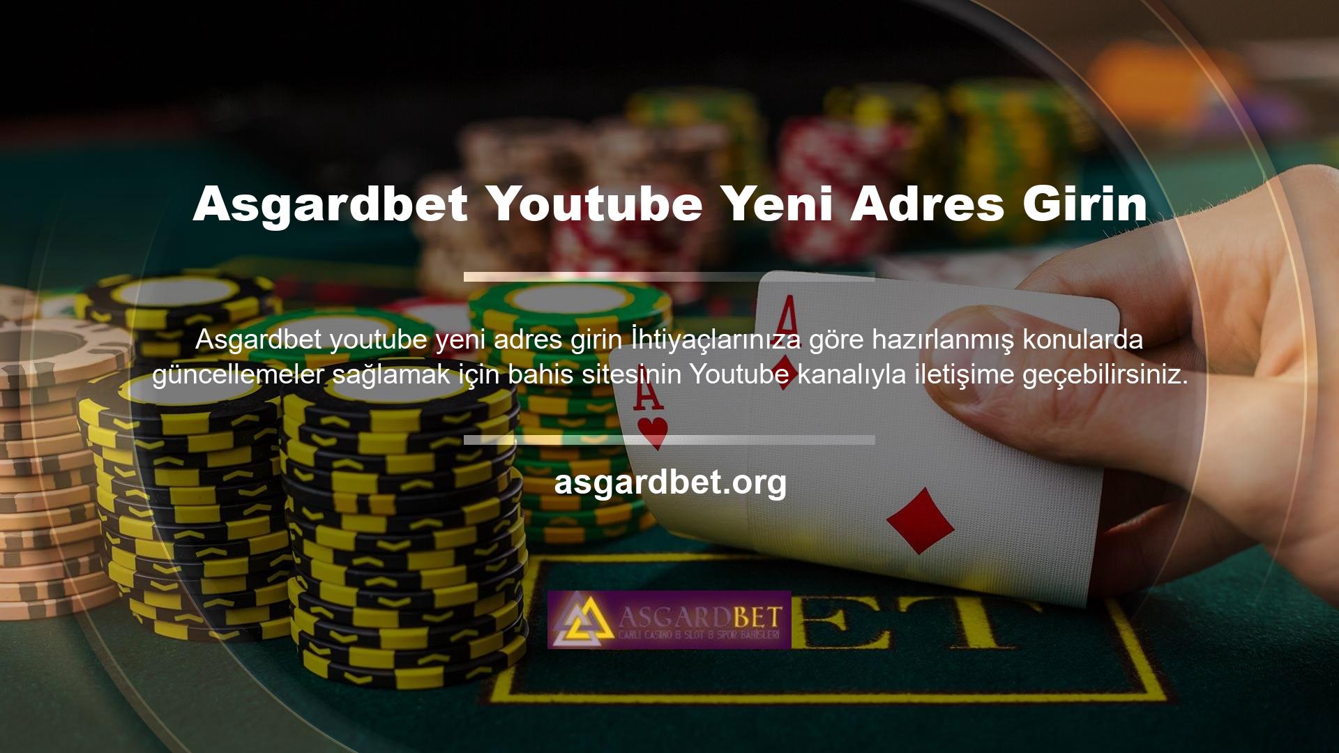 Bu nedenle Asgardbet Youtube kanalının büyük avantajlara sahip bir dijital medya kanalı olduğunu söyleyebiliriz